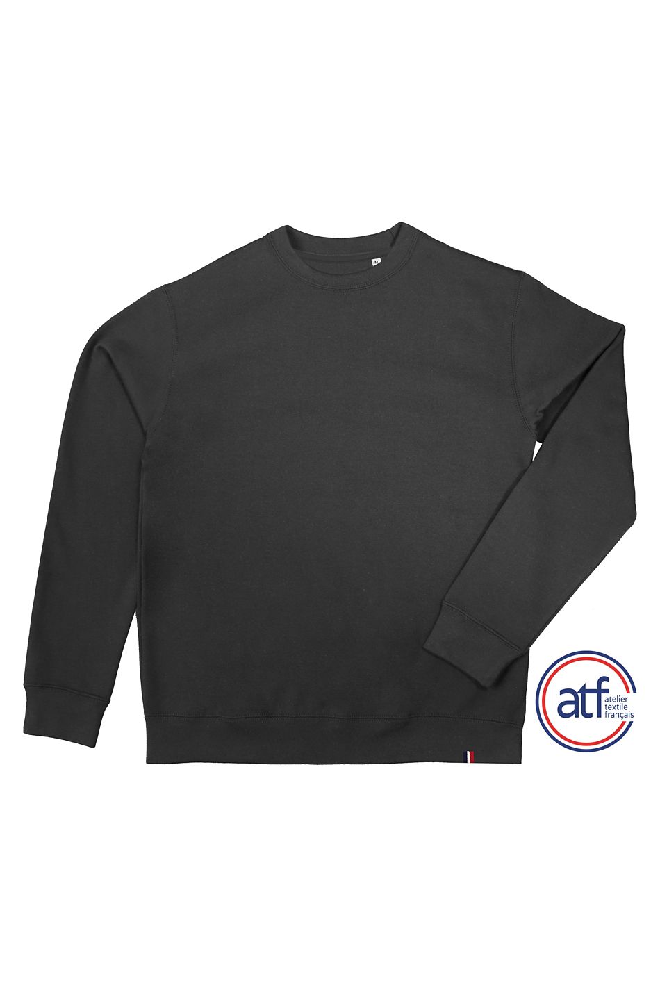 Sudadera Unisex De Cuello Redondo - Made In France ATF ALIX NEGRO PROFUNDO