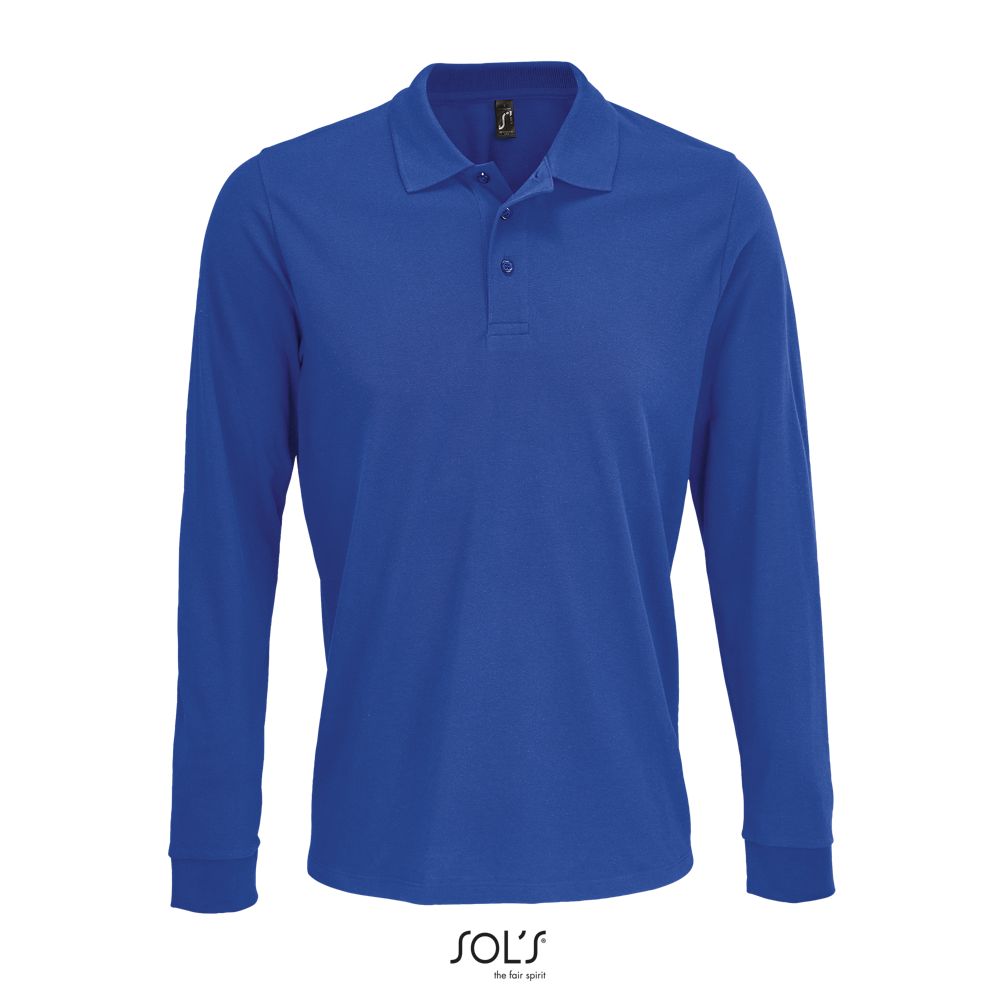Polo Unisex Manga Larga De Polialgodón SOL'S PRIME LSL AZUL ROYAL