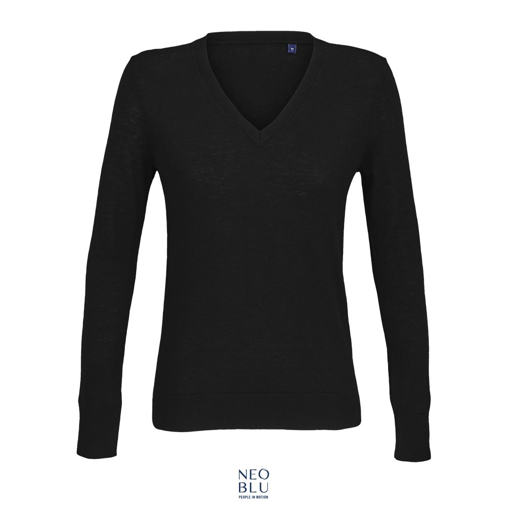 Jersey Mujer Cuello De Pico NEOBLU SULLIVAN WOMEN NEGRO PROFUNDO