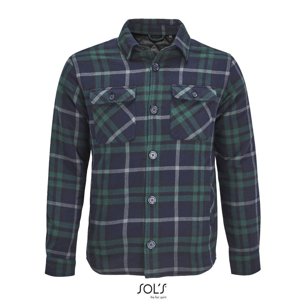 Sobrecamisa Unisex De Cuadros SOL'S NOAH Verde Imperio