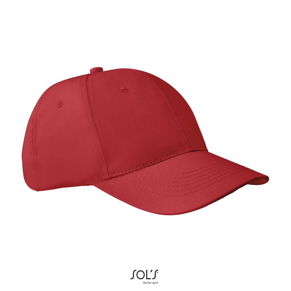 Gorra De 6 Paneles SOL'S APOLLO Rojo vivo