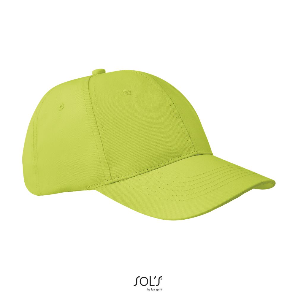 Gorra De 6 Paneles SOL'S APOLLO Verde Amarillo