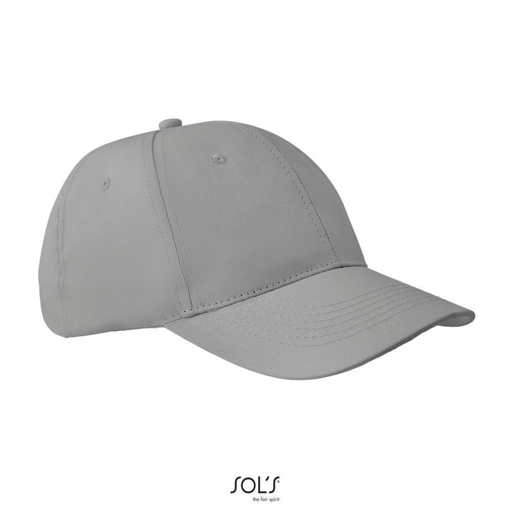 Gorra De 6 Paneles SOL'S APOLLO Gris puro