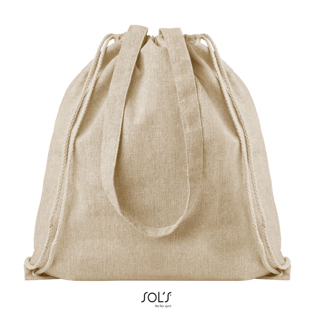 Mochila Con Cordones Y Asas SOL'S ATLANTA Beige Jaspeado