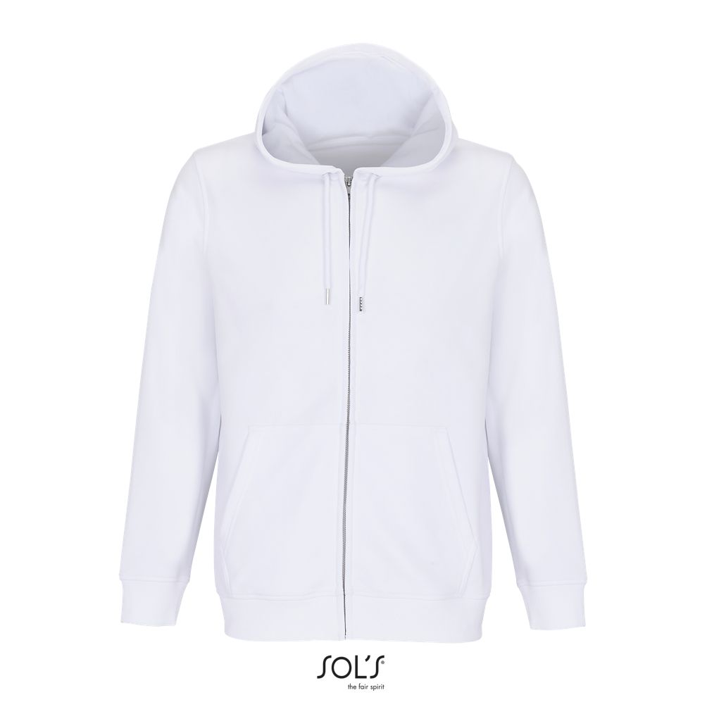 Sudadera Unisex Con Cremallera Y Capucha SOL'S CALIPSO BLANCO