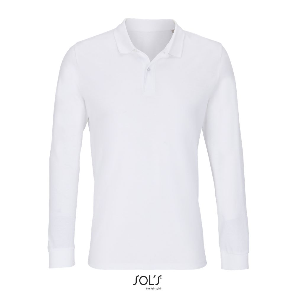 Polo Unisex De Manga Larga SOL'S PLANET LSL BLANCO