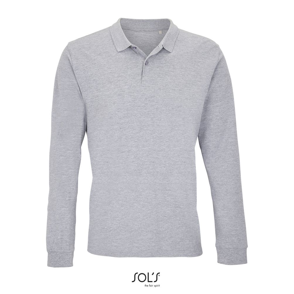Polo Unisex De Manga Larga SOL'S PLANET LSL GRIS MEZCLA