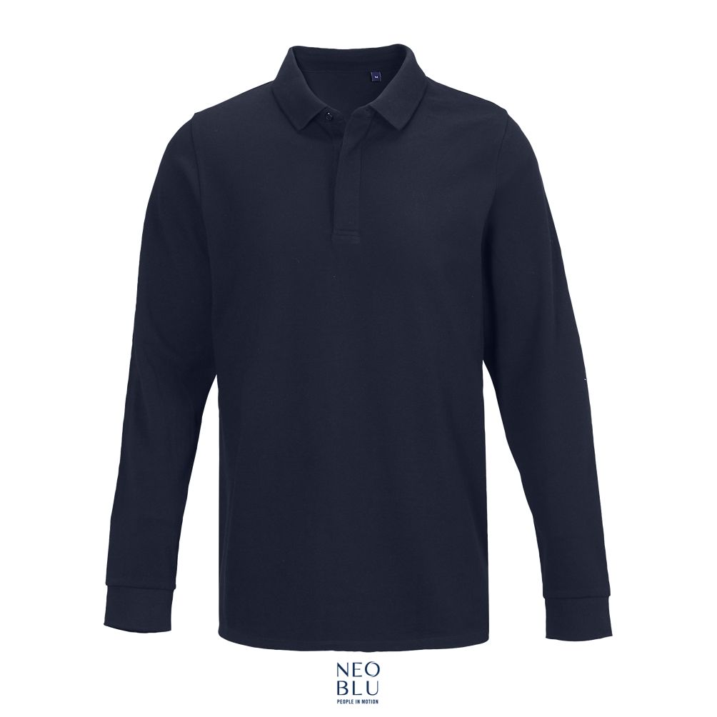 Polo Hombre Manga Larga Con Tapeta Oculta NEOBLU OWEN LSL MEN Noche