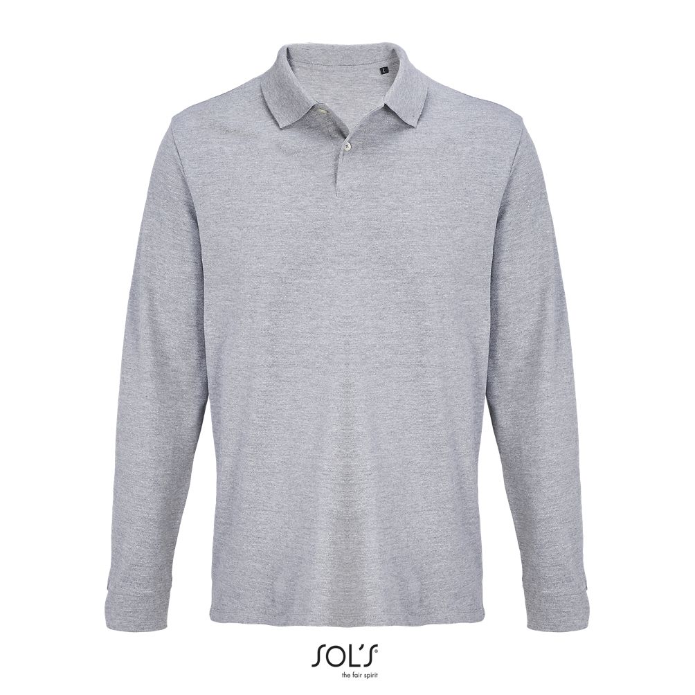 Polo Unisex SOL'S PACIFIC LSL GRIS MEZCLA