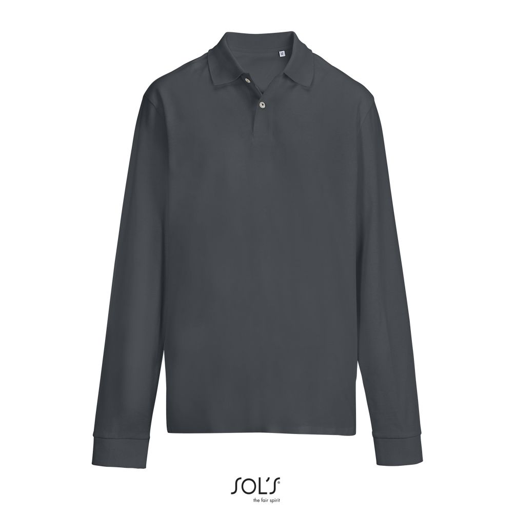 Polo Unisex SOL'S PACIFIC LSL GRIS RATÓN
