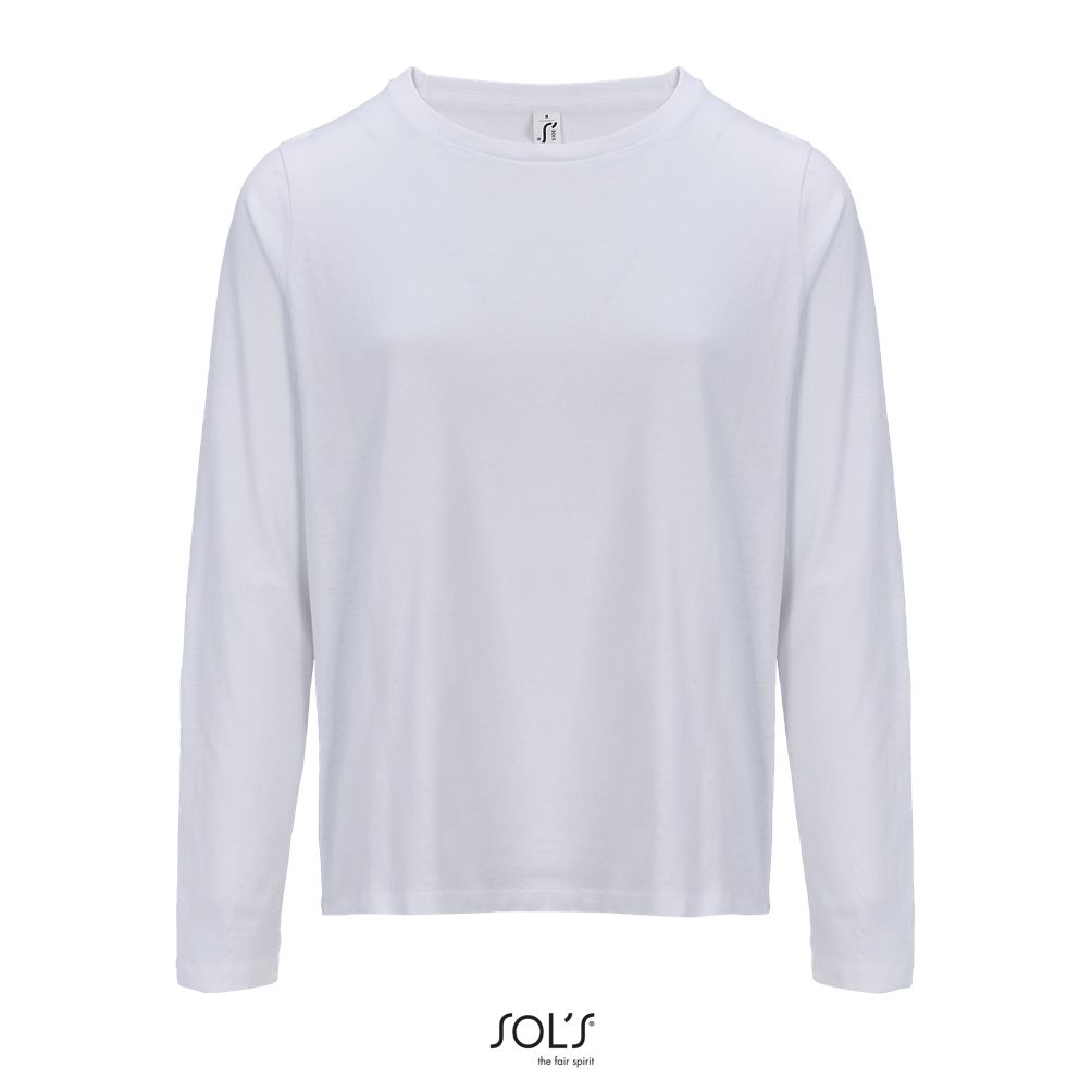 Camiseta Mujer Cuello Redondo Manga Larga SOL'S MONARCH WOMEN BLANCO