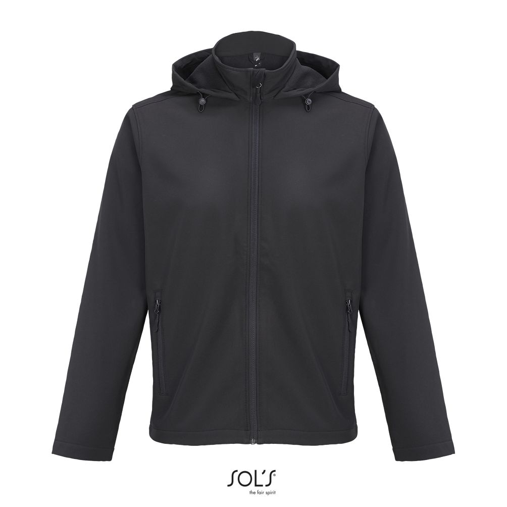 Chaqueta Softshell Hombre Con Capucha SOL'S RACE HOODED MEN NEGRO