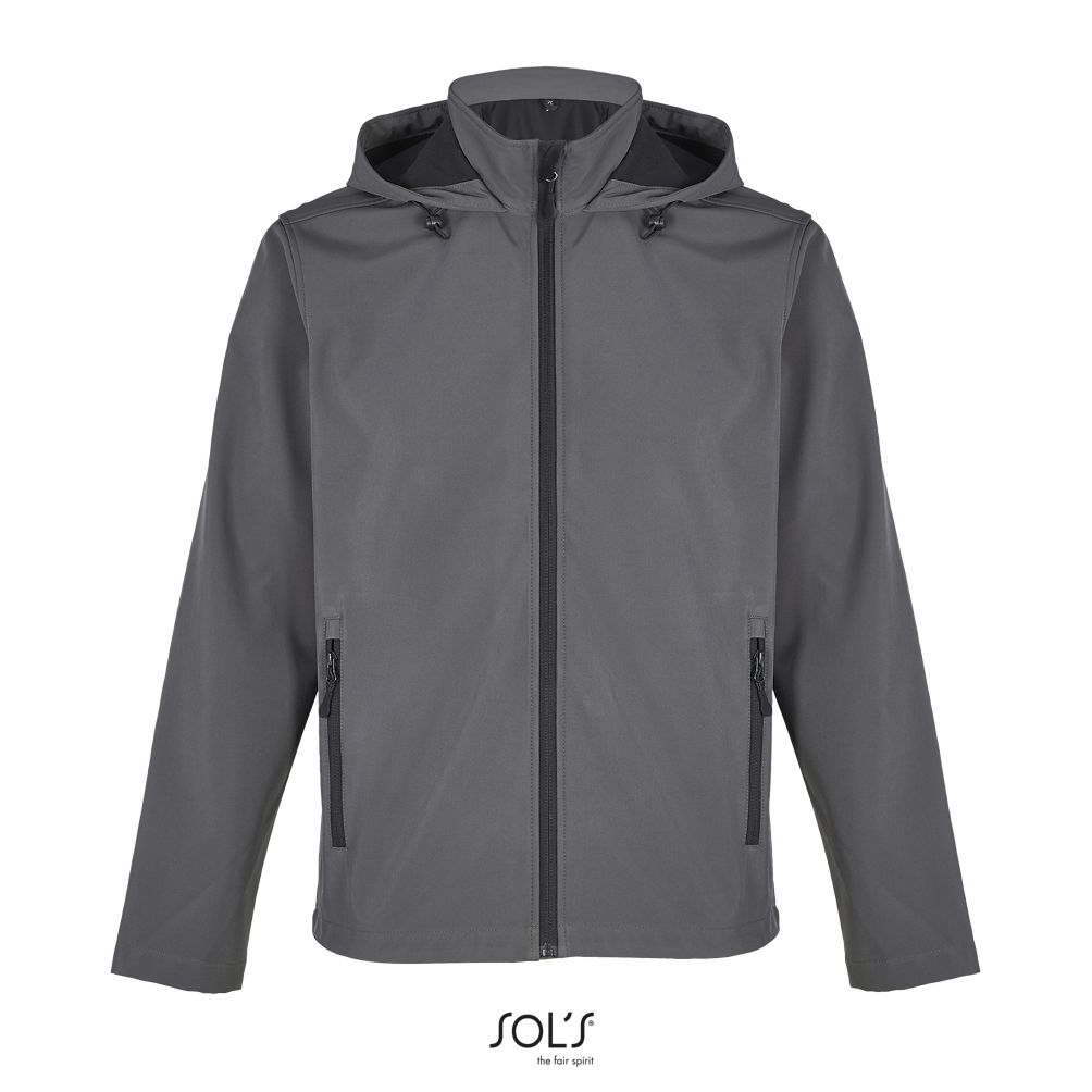 Chaqueta Softshell Hombre Con Capucha SOL'S RACE HOODED MEN ANTRACITA