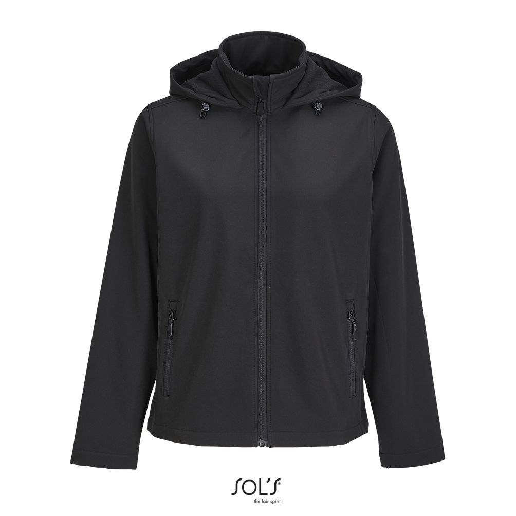 Chaqueta Softshell Mujer Con Capucha SOL'S RACE HOODED WOMEN NEGRO
