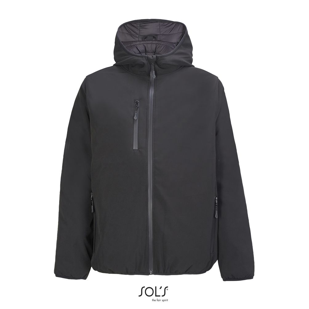 Chaqueta Softshell Hombre SOL'S FALCON PADDED MEN NEGRO