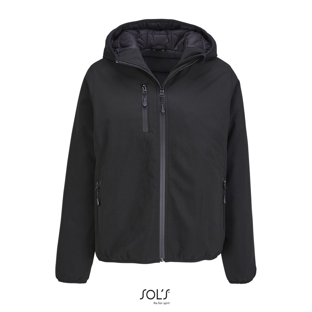 Chaqueta Softshell Mujer SOL'S FALCON PADDED WOMEN NEGRO