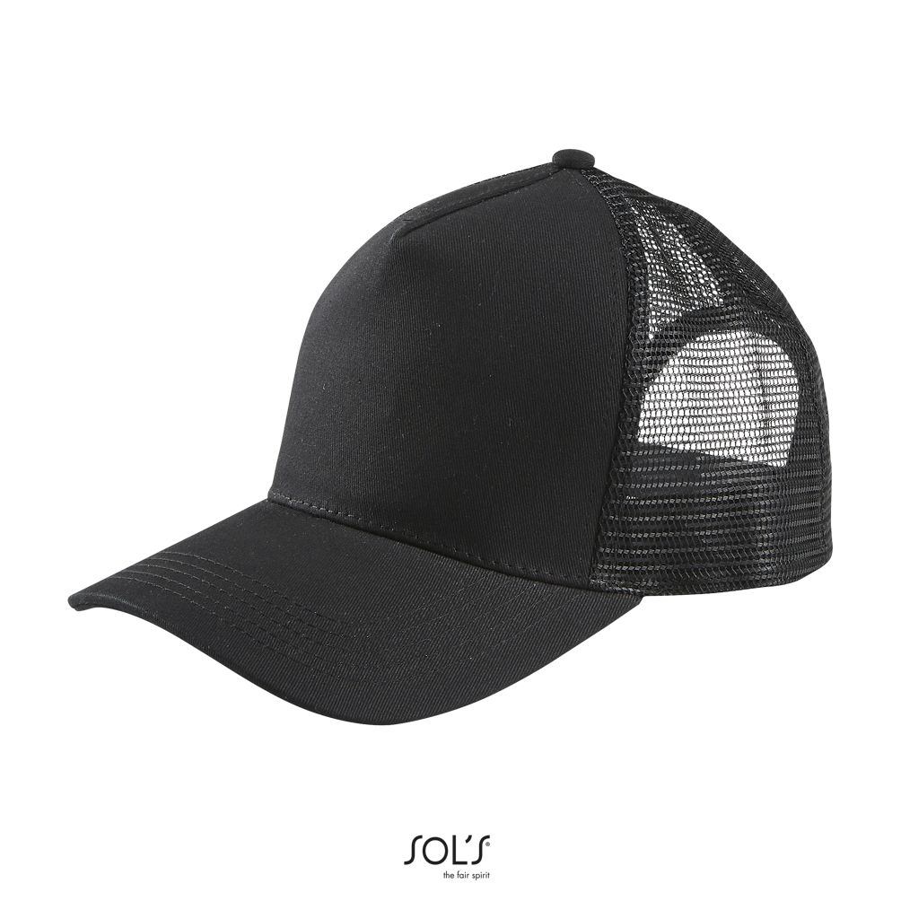 Gorra De Malla De 5 Paneles SOL'S BLINK NEGRO