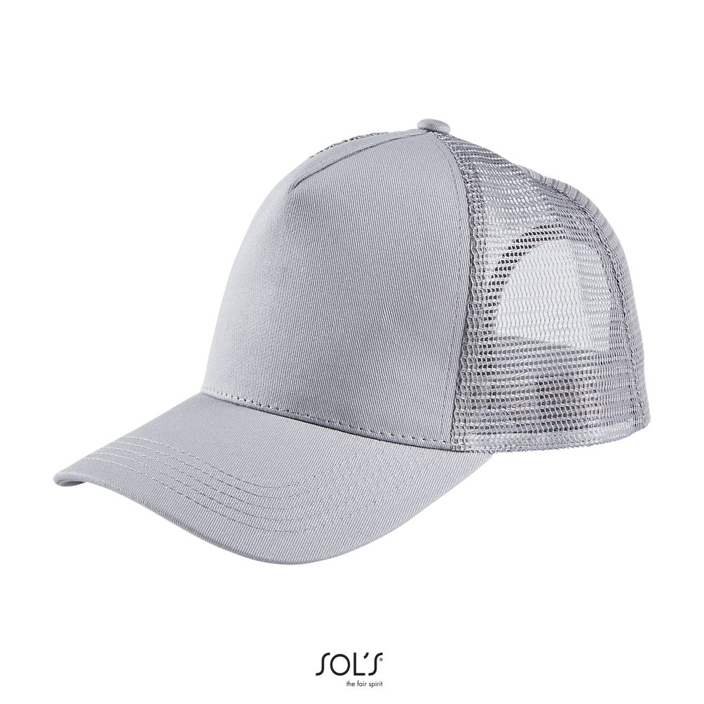 Gorra De Malla De 5 Paneles SOL'S BLINK Gris puro
