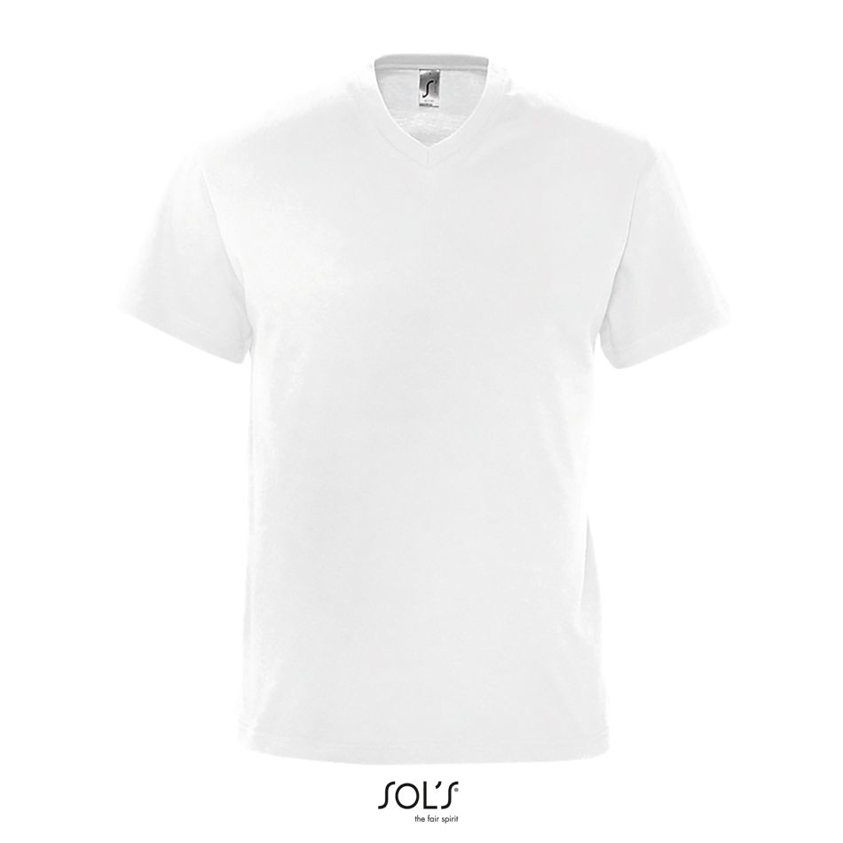 Camiseta Hombre Cuello Pico SOL'S VICTORY BLANCO