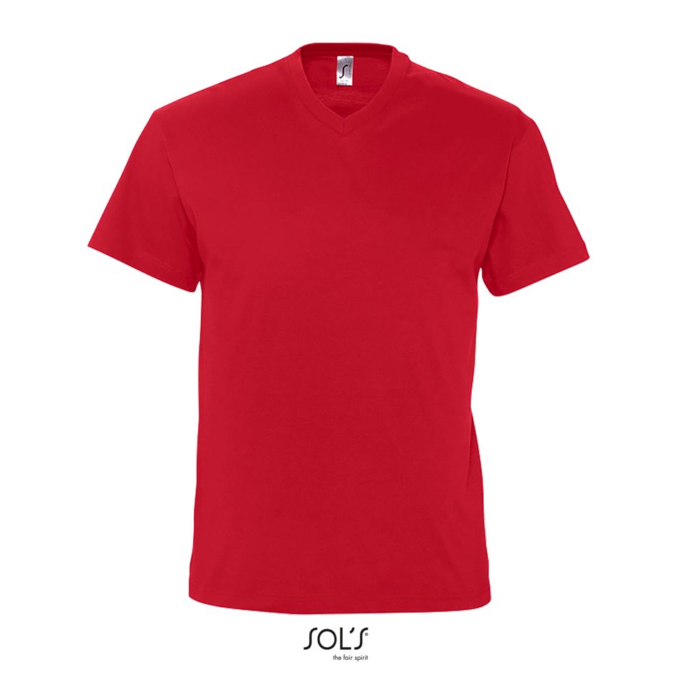 Camiseta Hombre Cuello Pico SOL'S VICTORY ROJO