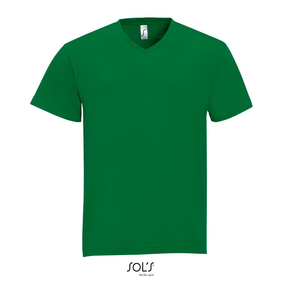 Camiseta Hombre Cuello Pico SOL'S VICTORY VERDE PRADERA