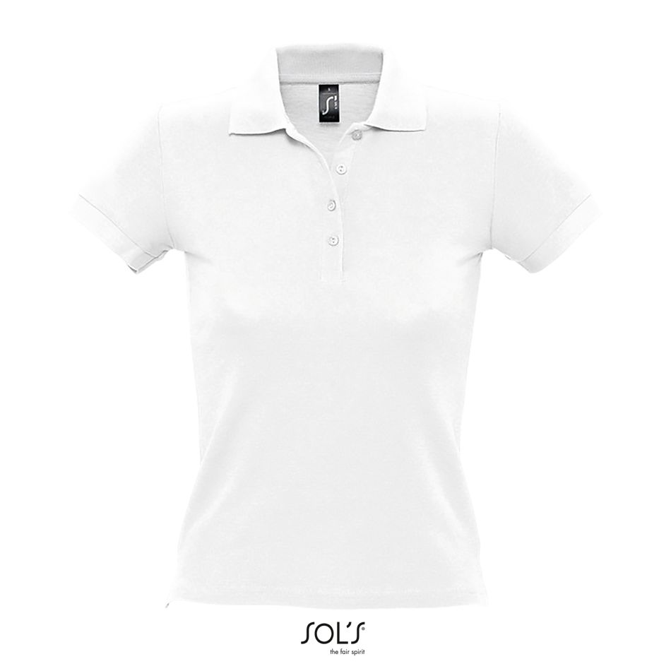 Polo Piqué Mujer SOL'S PEOPLE BLANCO