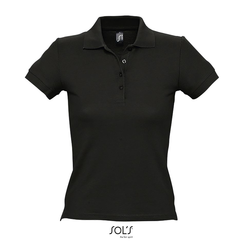 Polo Piqué Mujer SOL'S PEOPLE NEGRO