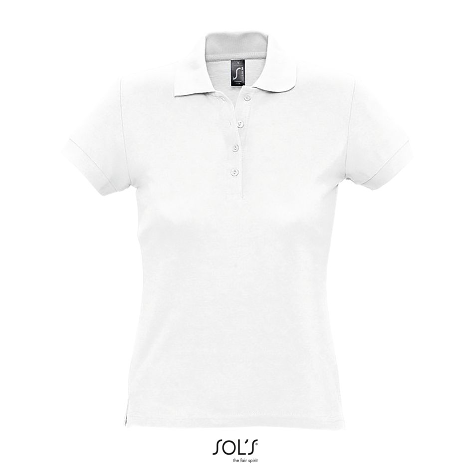 Polo De Manga Corta Para Mujer SOL'S PASSION BLANCO