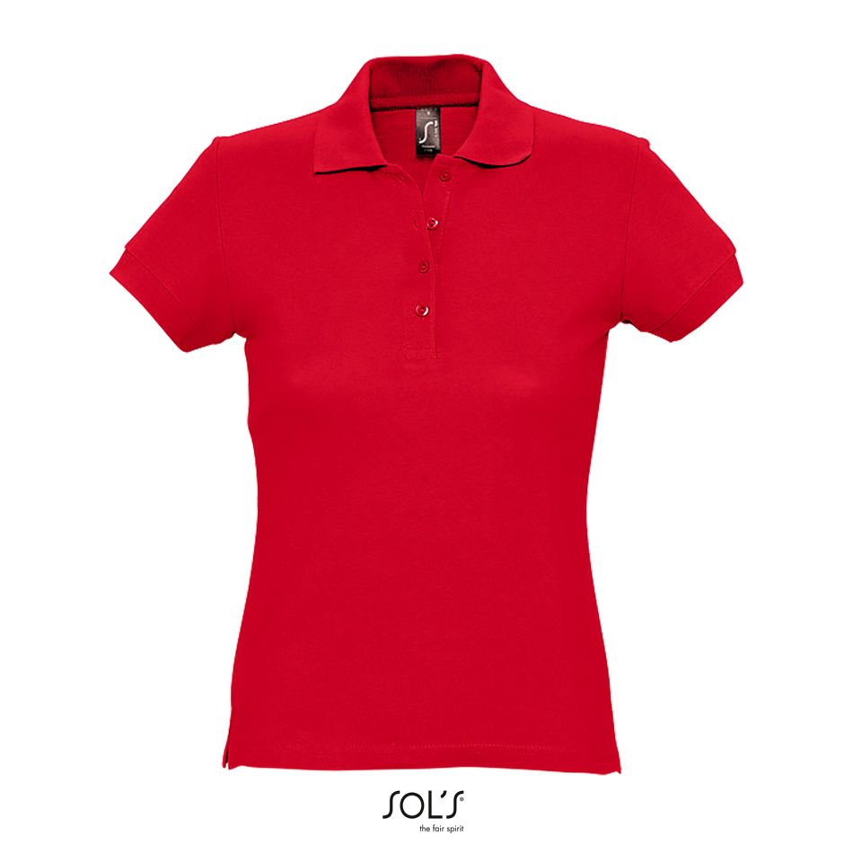 Polo De Manga Corta Para Mujer SOL'S PASSION ROJO