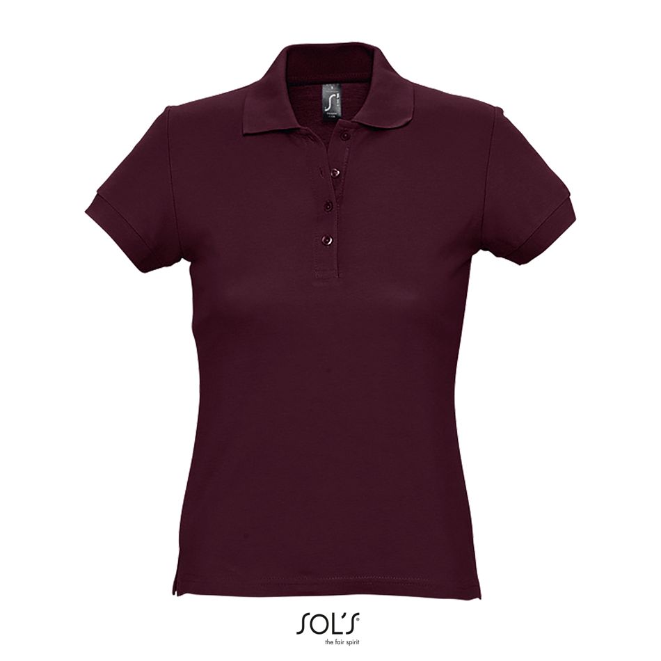 Polo De Manga Corta Para Mujer SOL'S PASSION BURDEOS