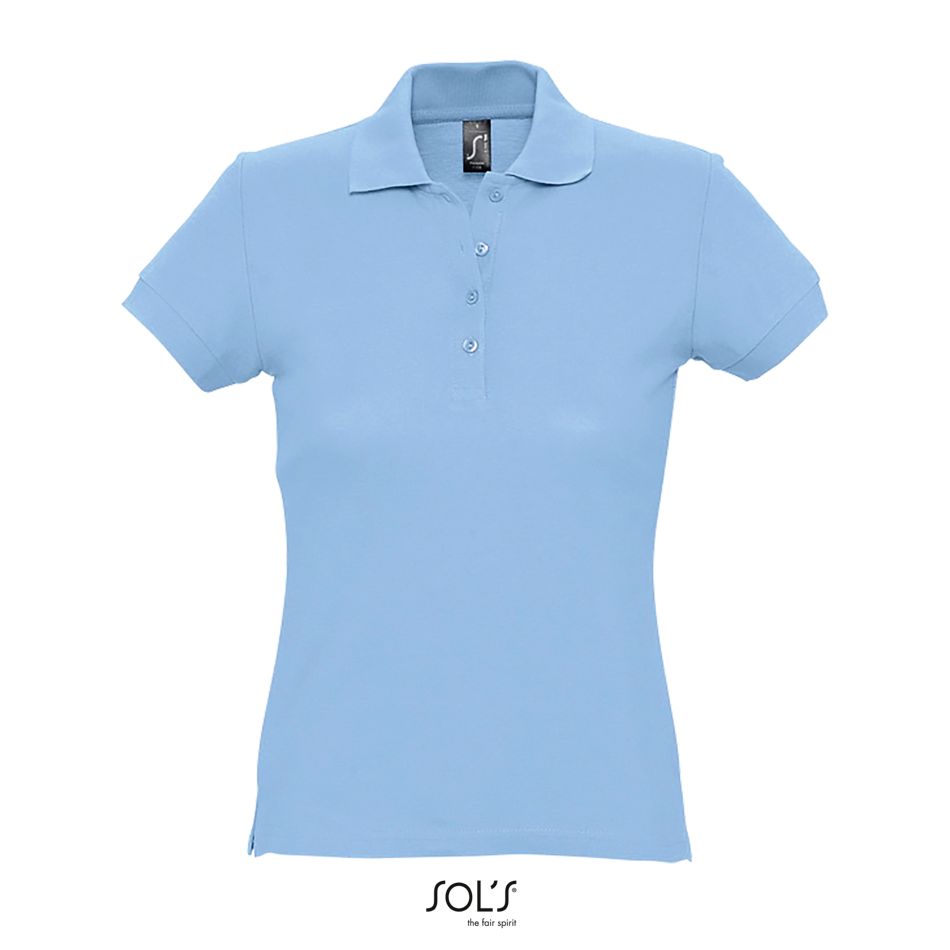Polo De Manga Corta Para Mujer SOL'S PASSION AZUL CIELO