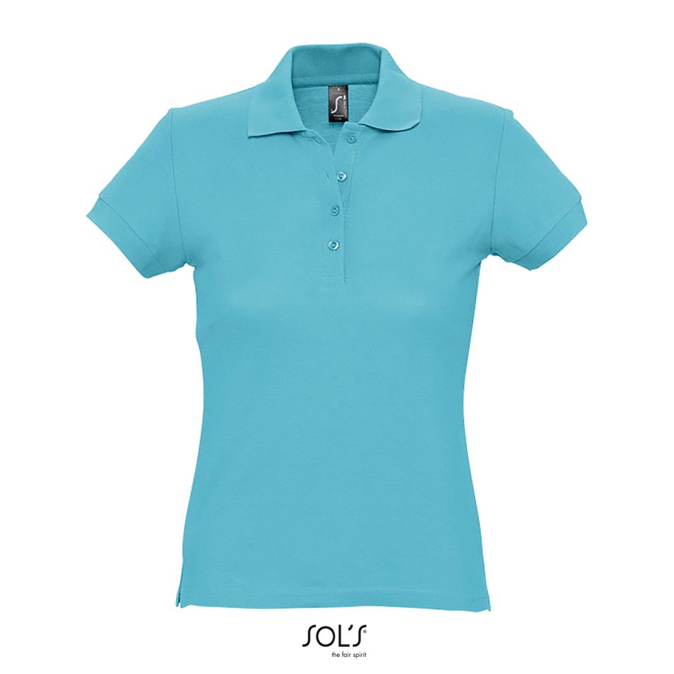 Polo De Manga Corta Para Mujer SOL'S PASSION AZUL ATOLÓN