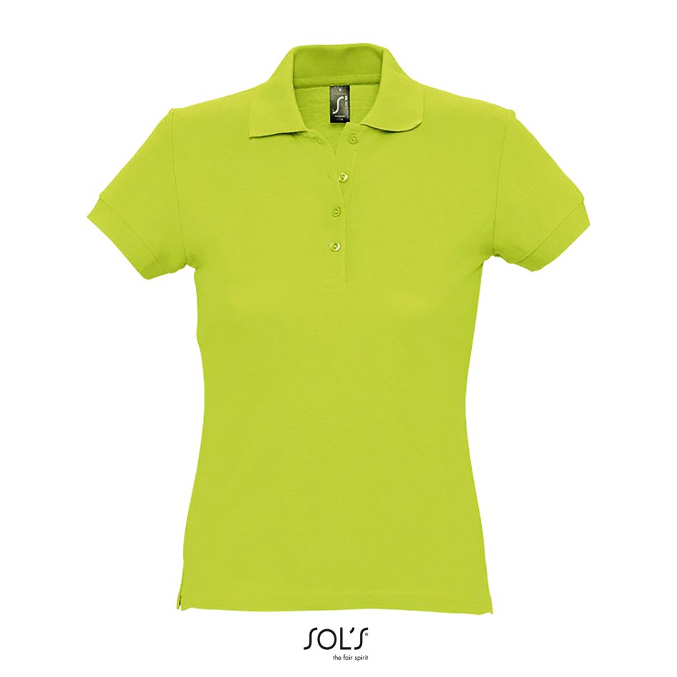 Polo De Manga Corta Para Mujer SOL'S PASSION VERDE MANZANA