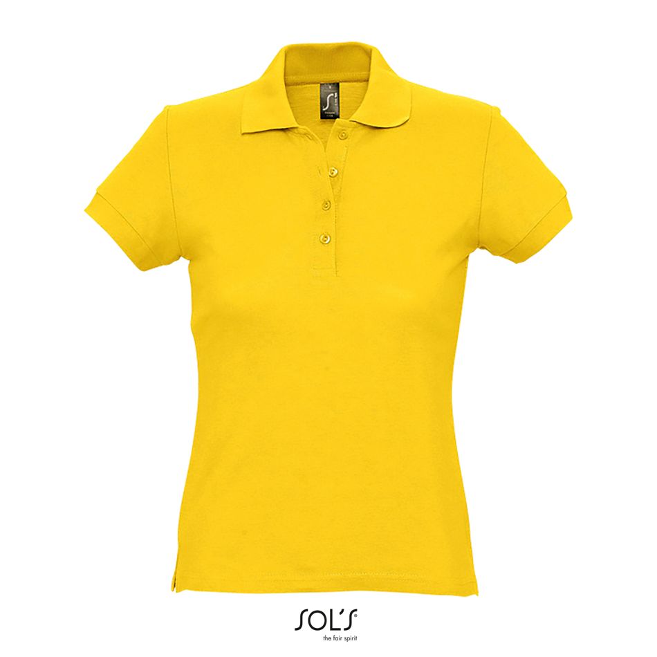 Polo De Manga Corta Para Mujer SOL'S PASSION AMARILLO