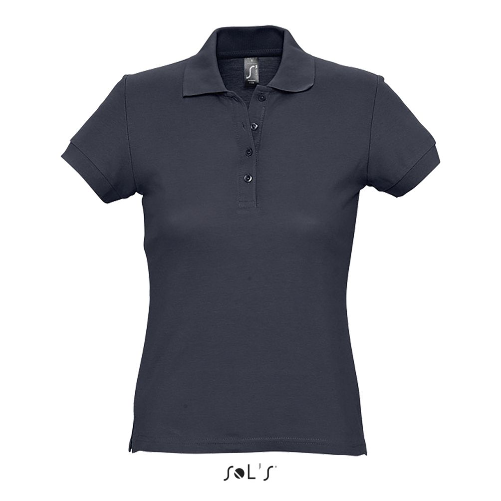 Polo De Manga Corta Para Mujer SOL'S PASSION AZUL MARINO