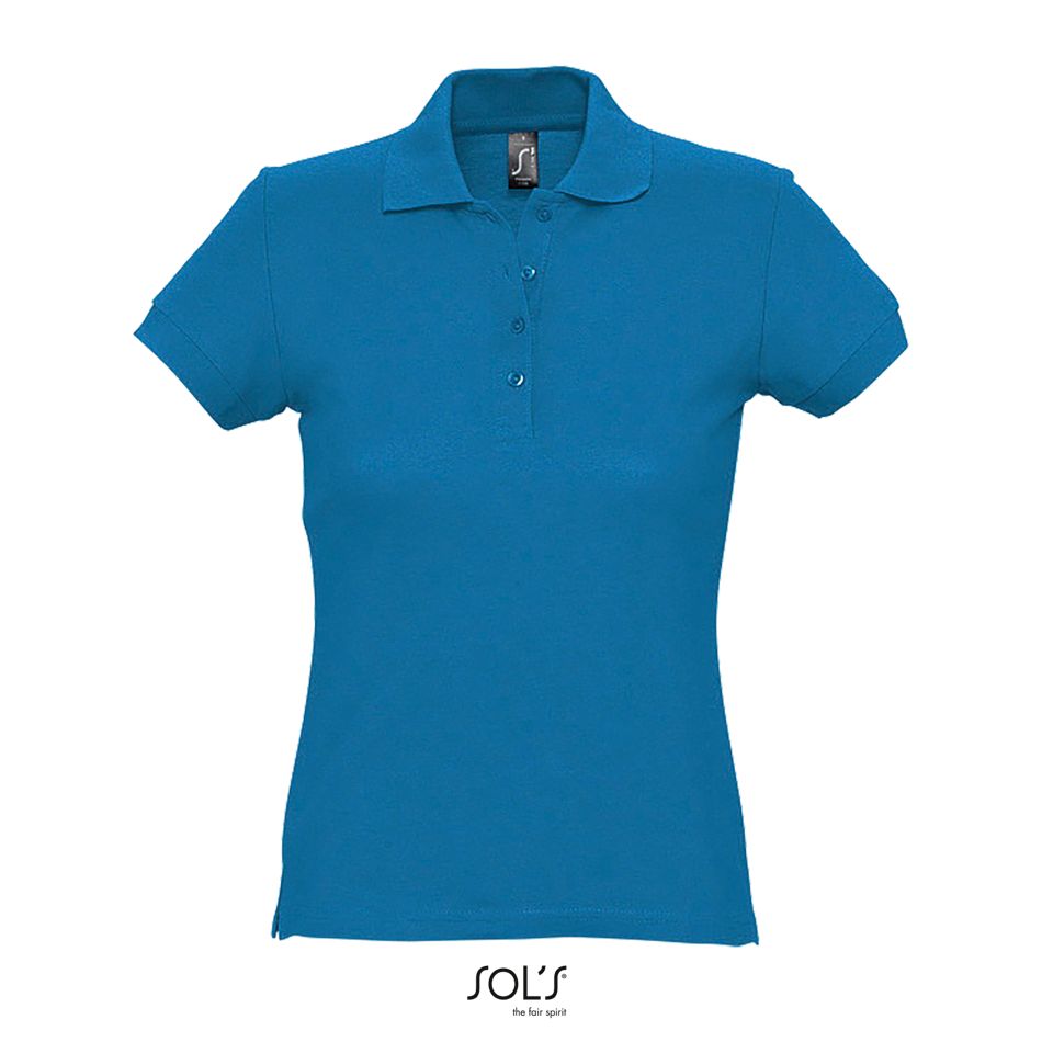 Polo De Manga Corta Para Mujer SOL'S PASSION AQUA