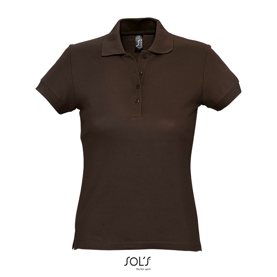 Polo De Manga Corta Para Mujer SOL'S PASSION CHOCOLATE