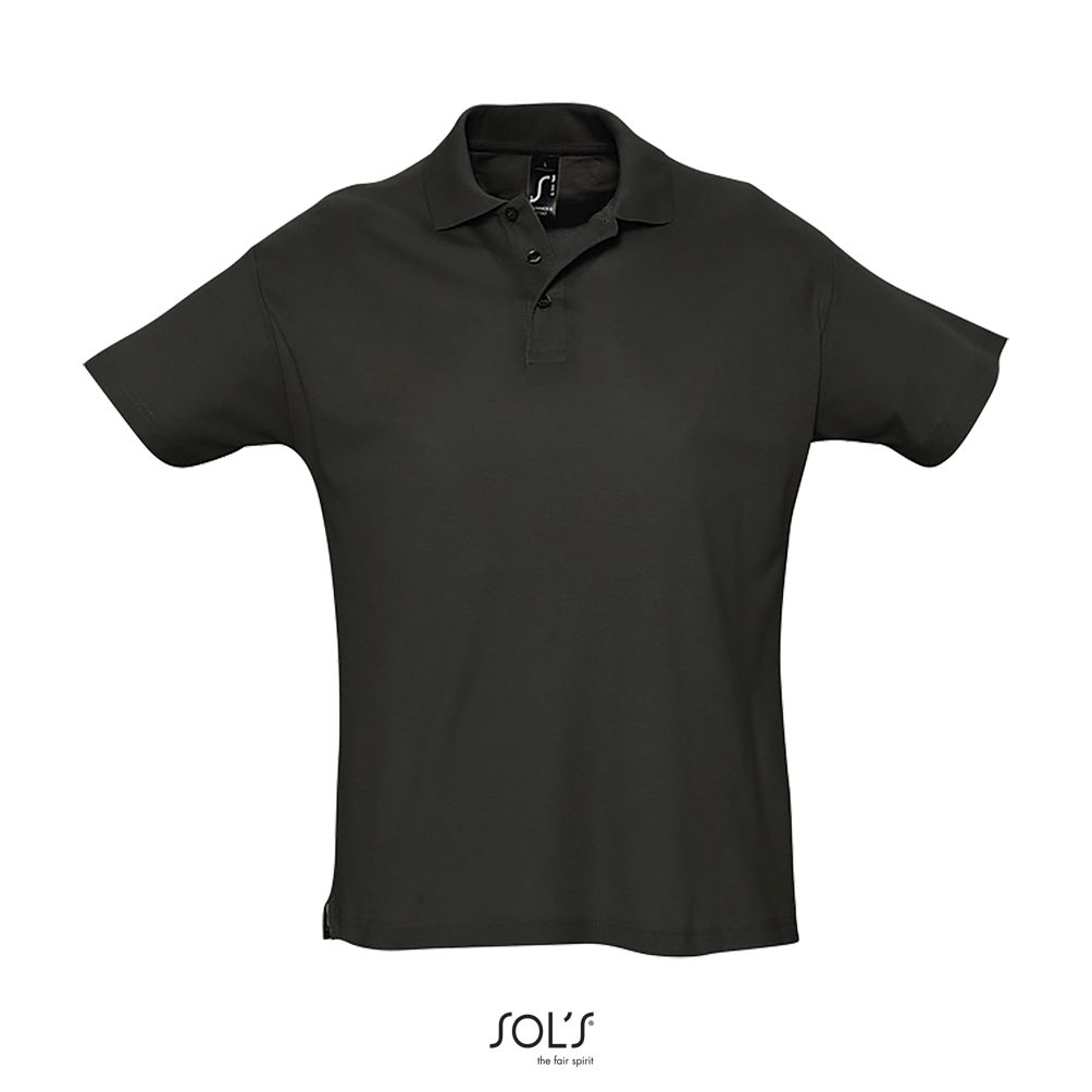 Polo Hombre Manga Corta SOL'S SUMMER II NEGRO