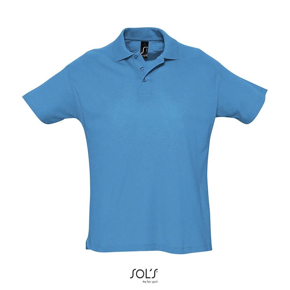 Polo Hombre Manga Corta SOL'S SUMMER II AQUA