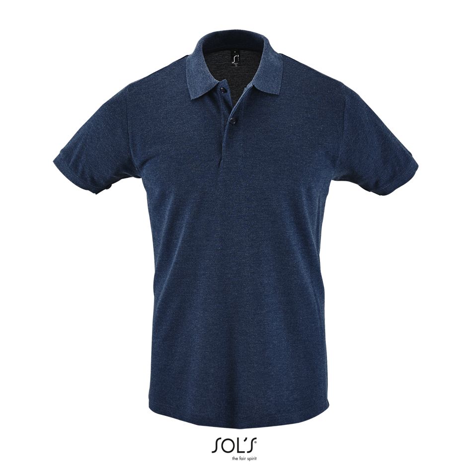 Polo Hombre Manga Corta SOL'S PERFECT MEN Denim jaspeado