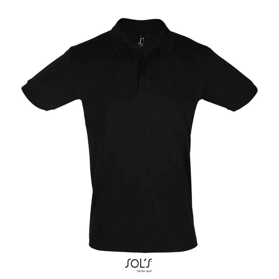 Polo Hombre Manga Corta SOL'S PERFECT MEN NEGRO