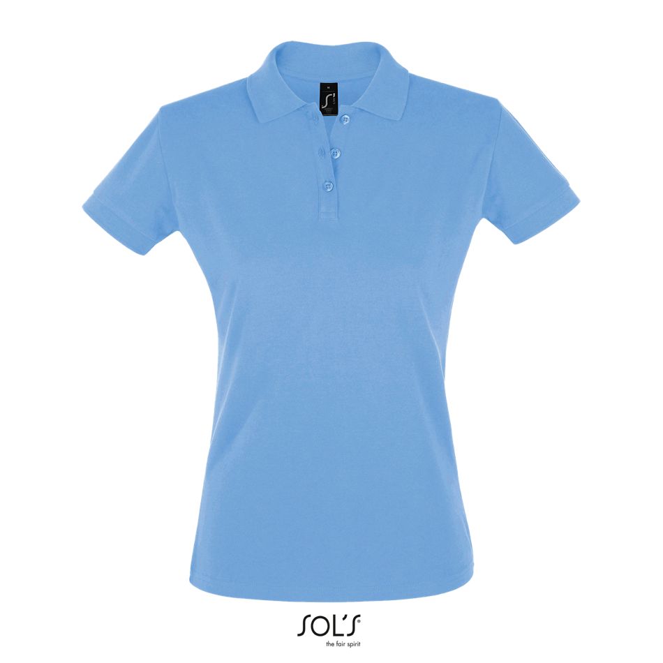 Polo Mujer Manga Corta SOL'S PERFECT WOMEN AZUL CIELO