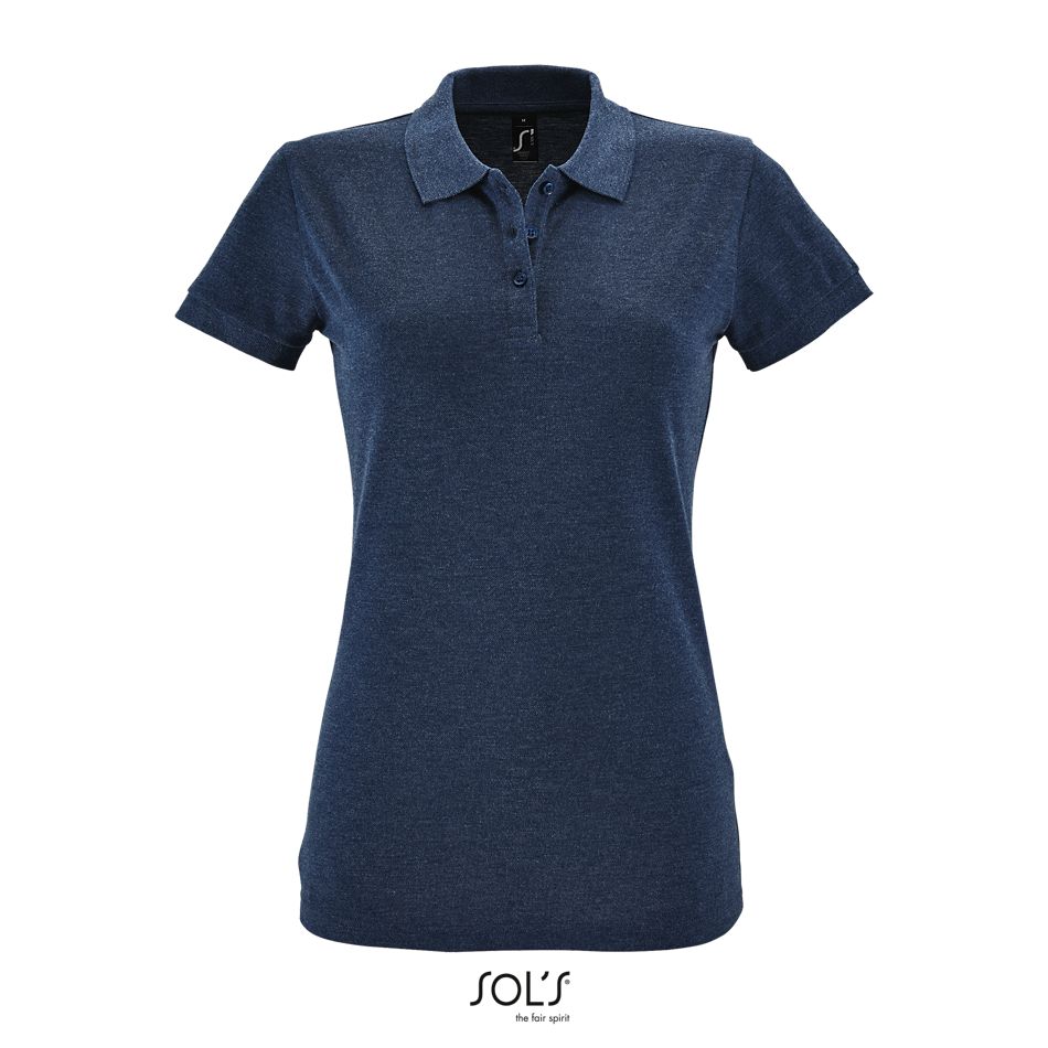 Polo Mujer Manga Corta SOL'S PERFECT WOMEN Denim jaspeado