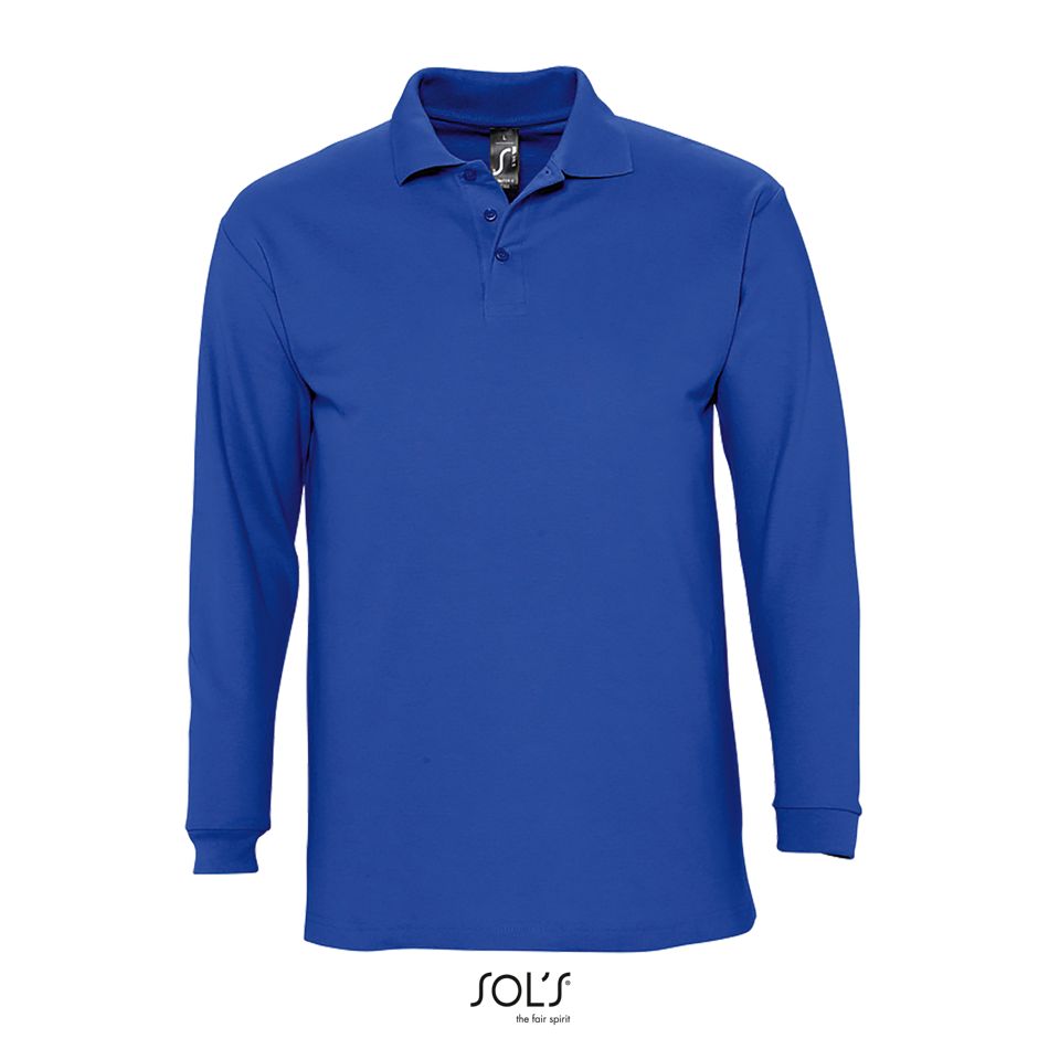 Polo Manga Larga Para Hombre SOL'S WINTER II AZUL ROYAL