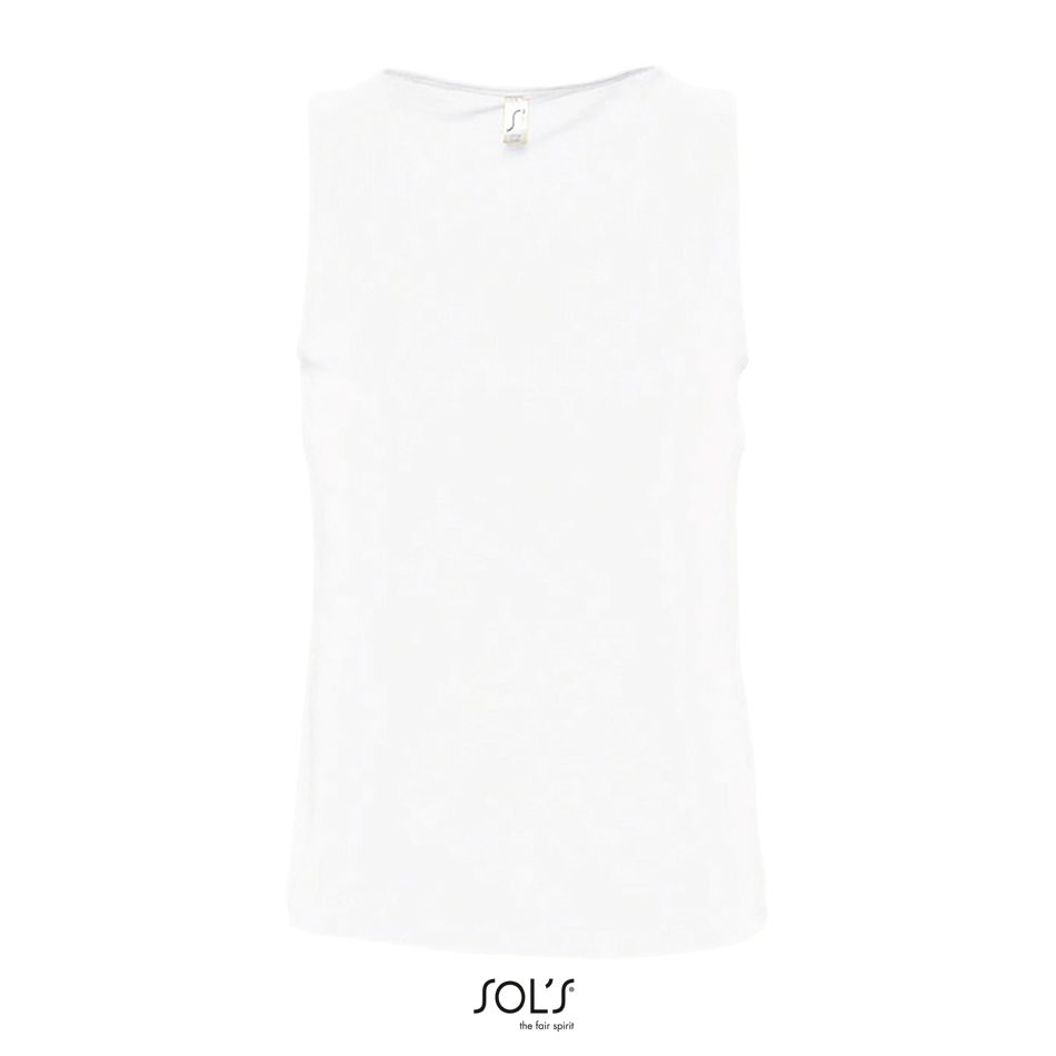 Camiseta Hombre Sin Mangas SOL'S JUSTIN BLANCO