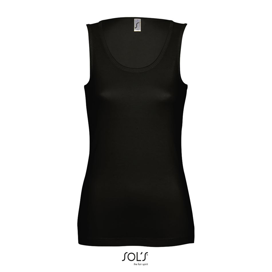 Camiseta Mujer Sin Mangas SOL'S JANE NEGRO PROFUNDO