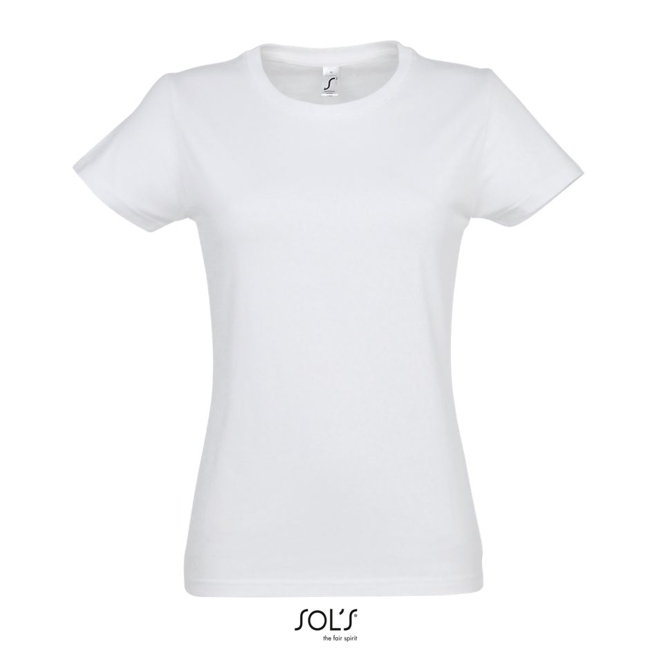 Camiseta Mujer Cuello Redondo SOL'S Imperial WOMEN BLANCO