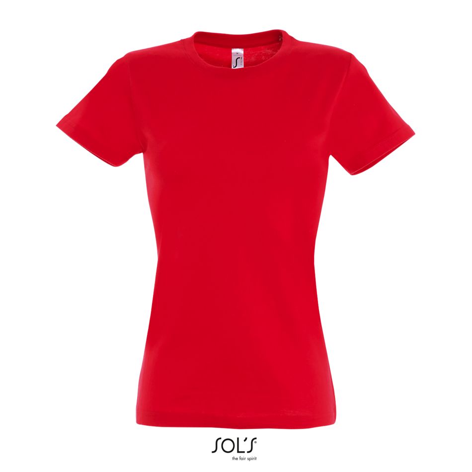Camiseta Mujer Cuello Redondo SOL'S Imperial WOMEN ROJO