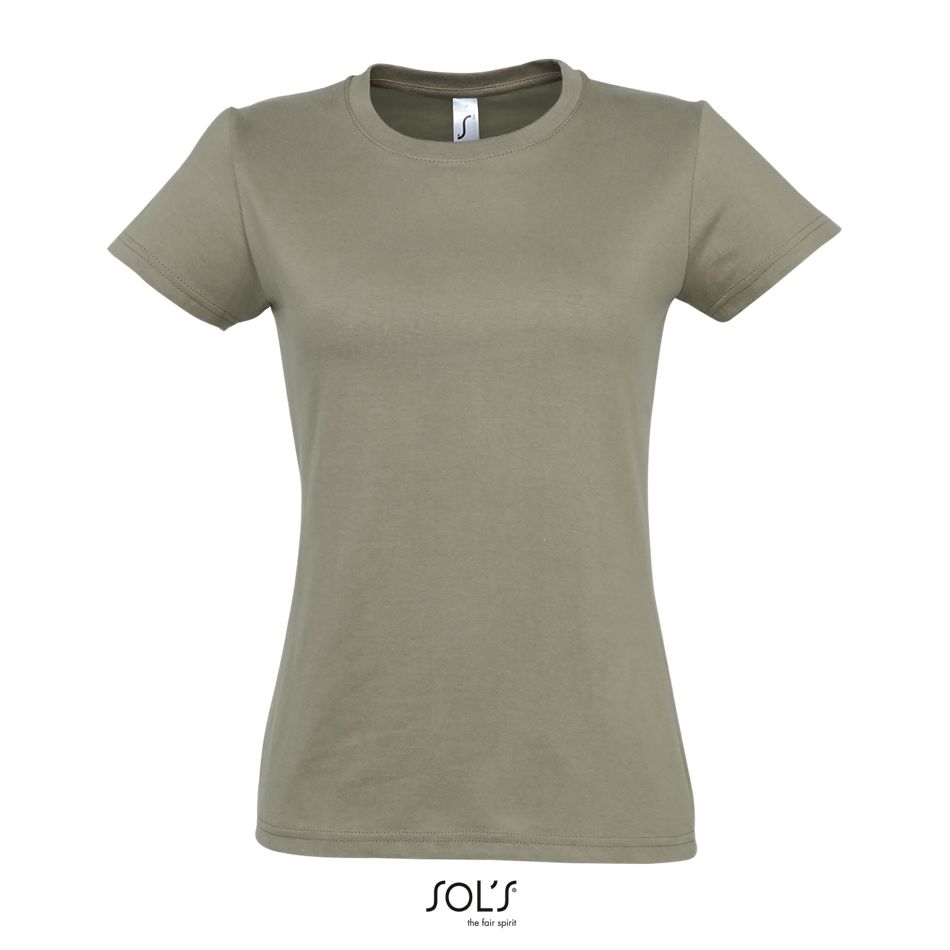 Camiseta Mujer Cuello Redondo SOL'S Imperial WOMEN CAQUI
