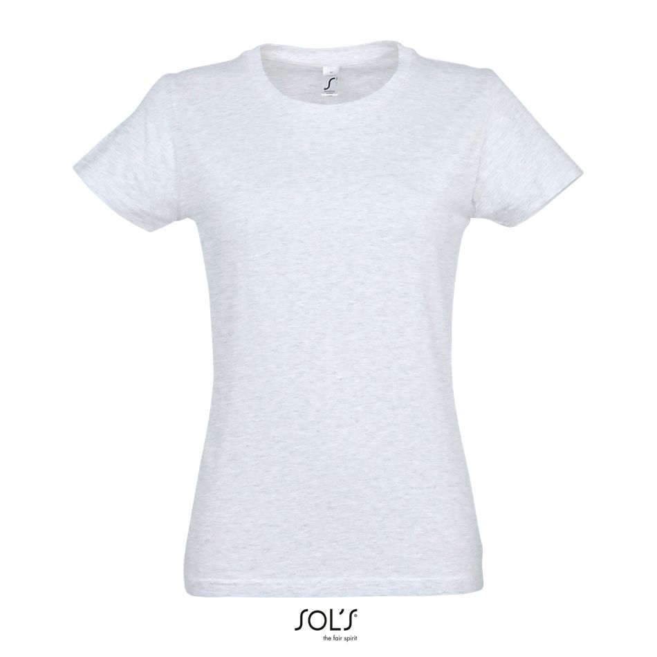 Camiseta Mujer Cuello Redondo SOL'S Imperial WOMEN ASH